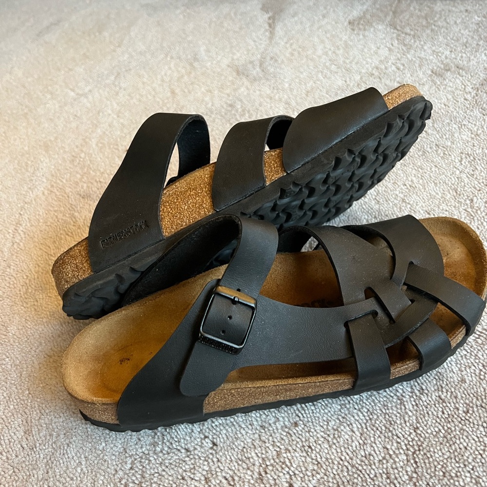 Birkenstocks, black leather size 40